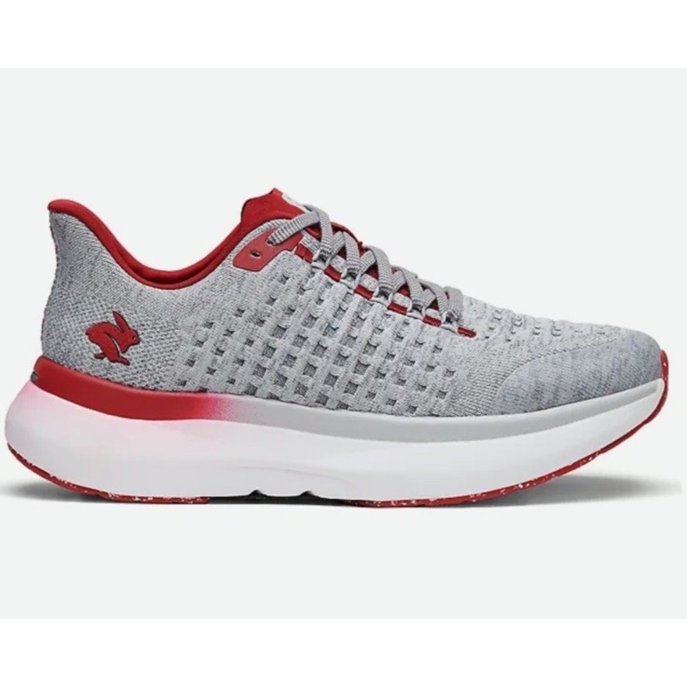 Rabbit Dream Chaser Running Shoes Grey Red Knit Athletic Trainers Sneakers‎